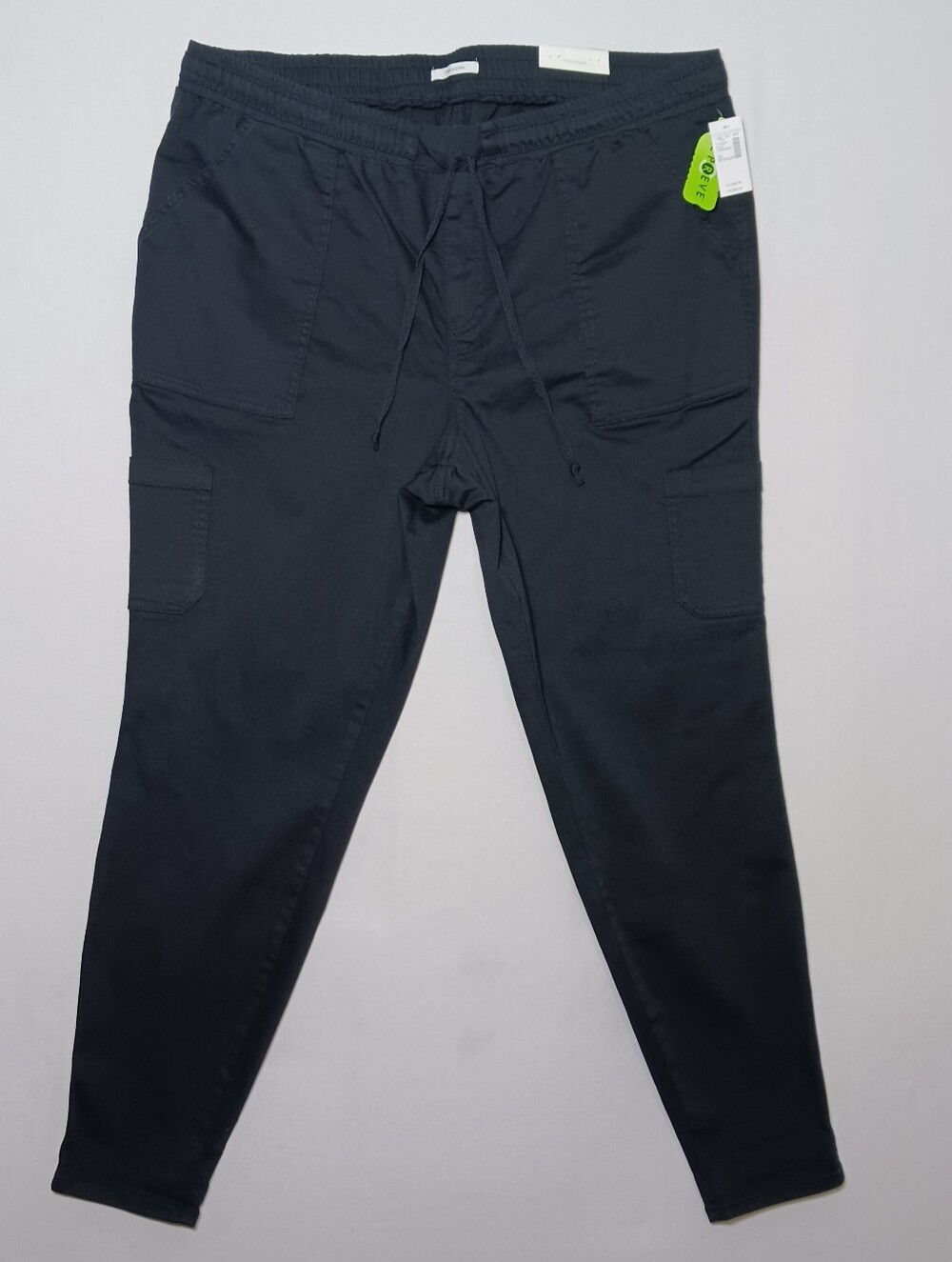 Maurices Weekender Pull On Jogger Cargo Pants 2X Black Drawstring 42X32 NWT